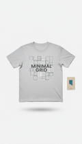 Soft Silver Minimal Grid Tee