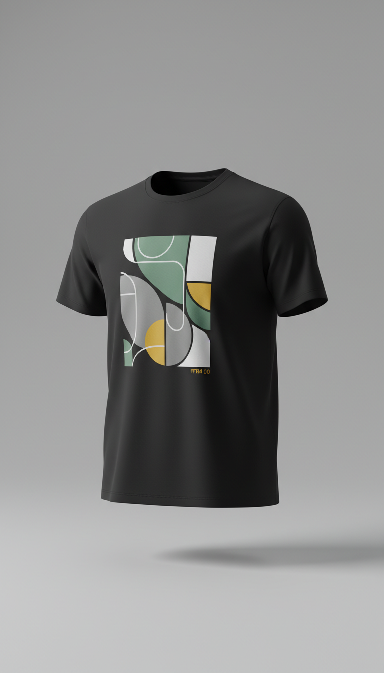 Jet Black Minimal Typography Tee