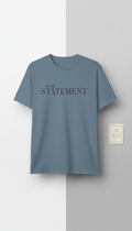 Slate Blue Serif Statement Shirt
