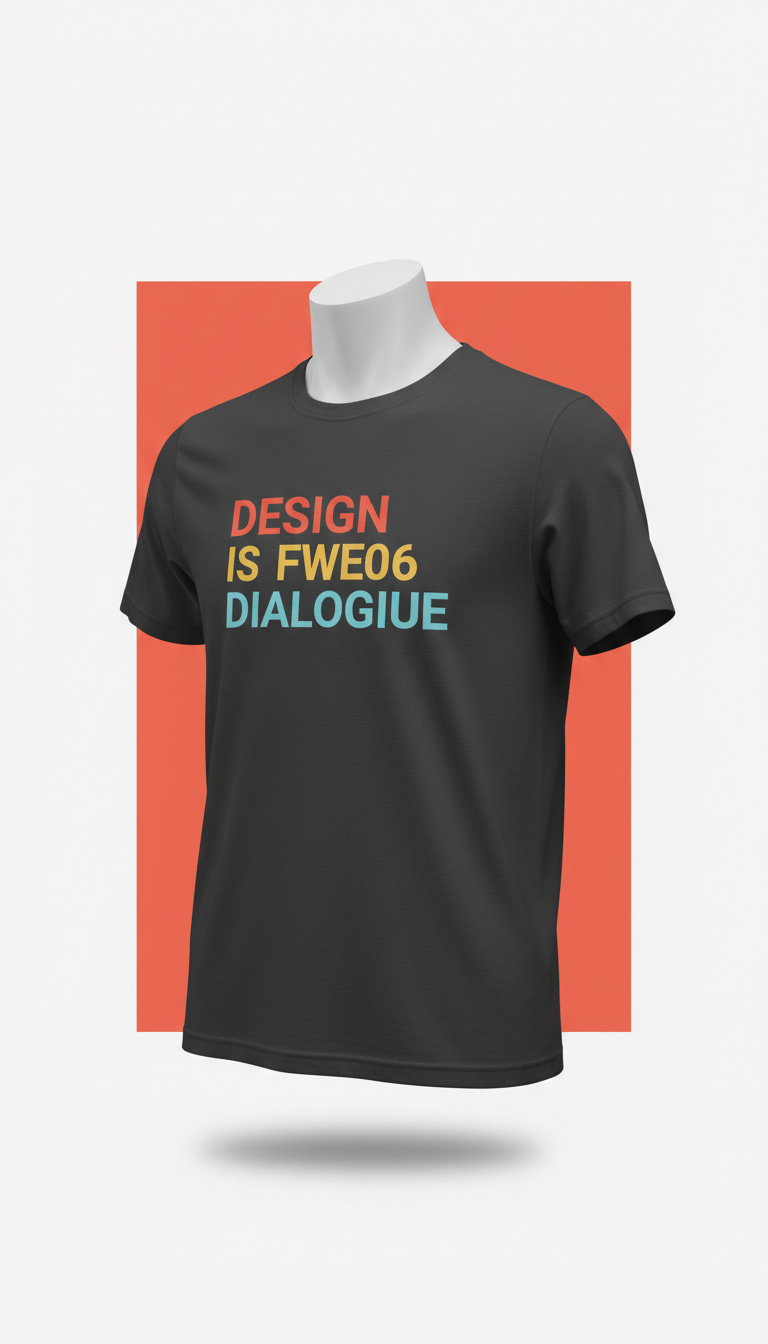 Design Is Dialogue Modern Font Tee